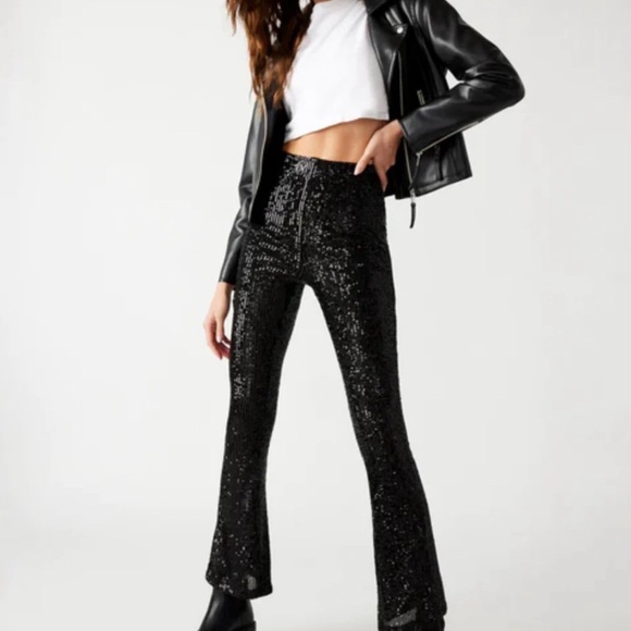 Steve Madden CITRINE SEQUIN PANT - Picture 2 of 5